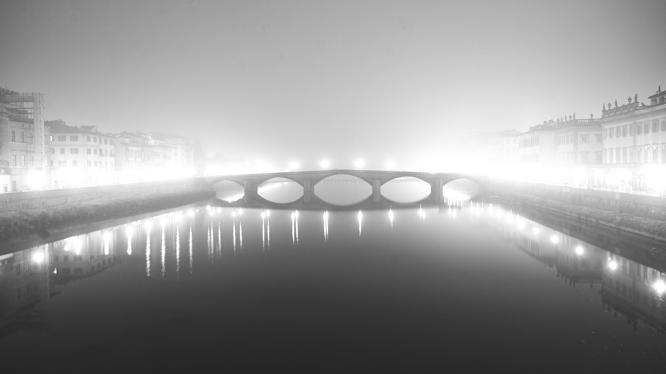 Ponte alla Carraia in Florence in Black and white