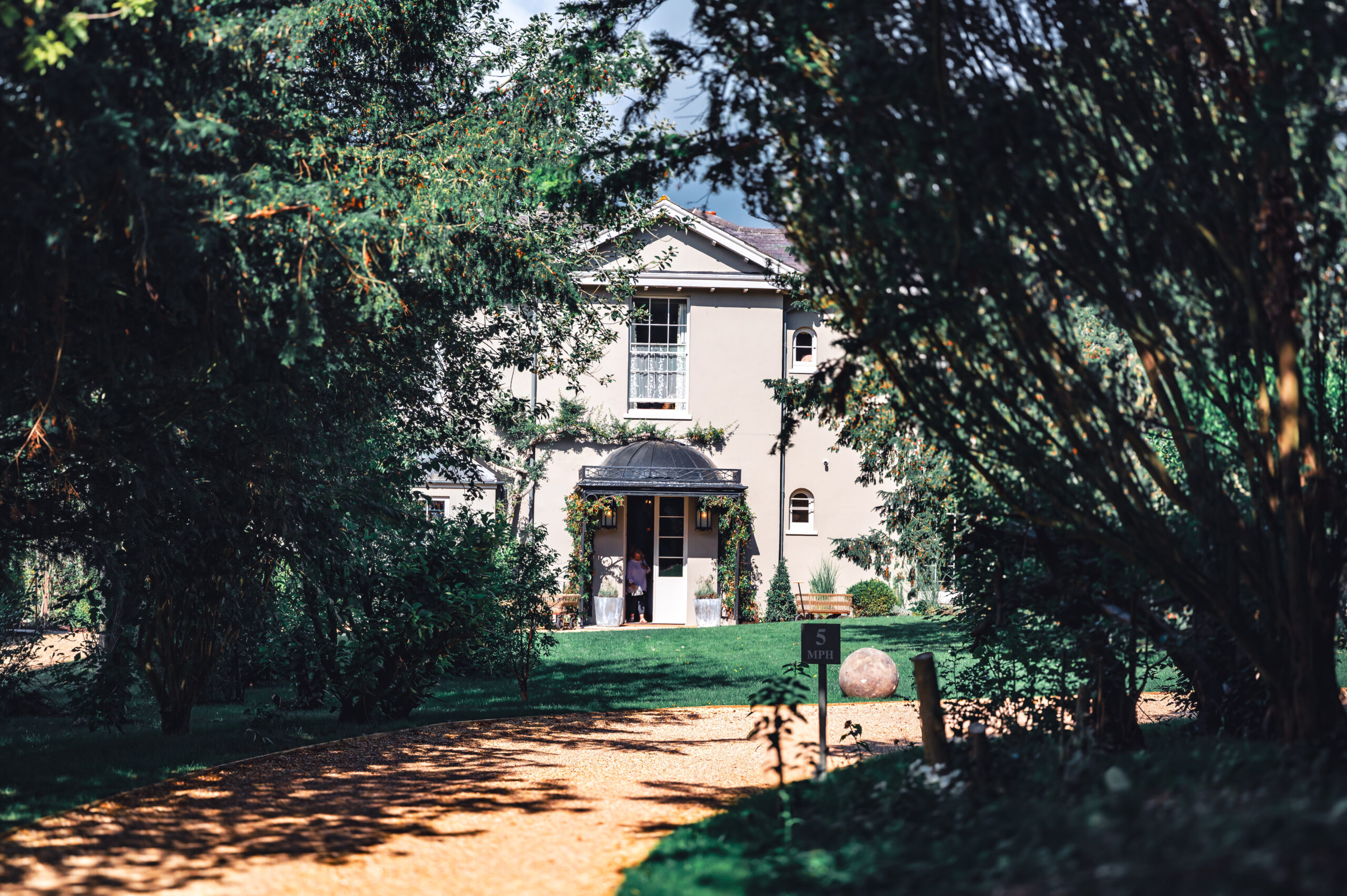 The Pig in the South Downs hotel building surrounded by scenic country