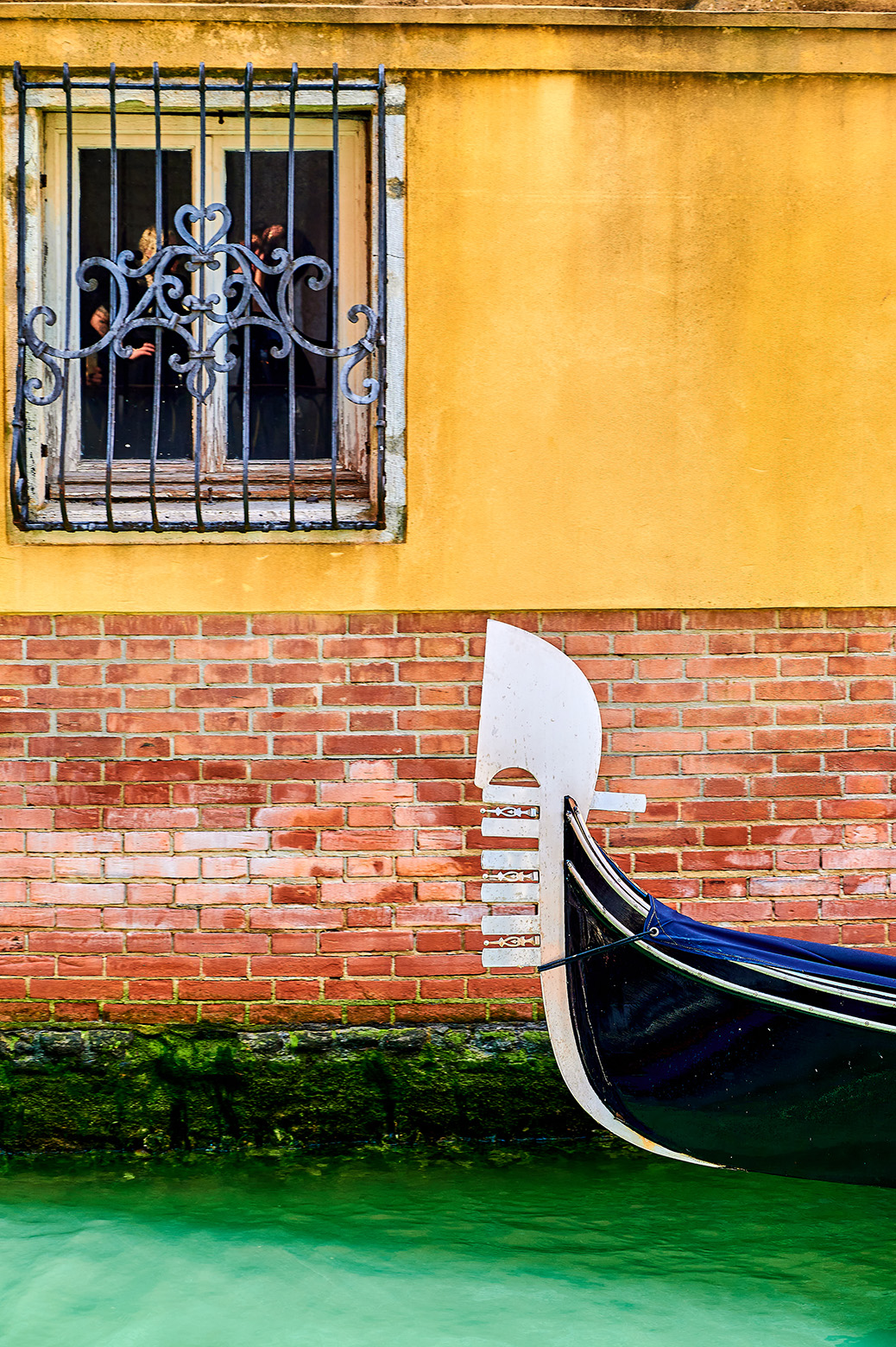 a female gondoliera in venice